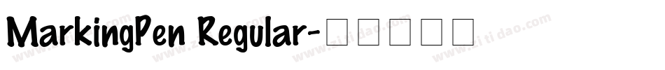 MarkingPen Regular字体转换